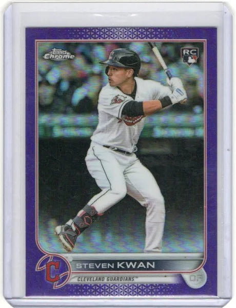 2022 Topps Chrome Update Steven Kwan Rookie Purple Refractor #USC85 Guardians RC