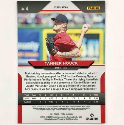 2021 Panini Prizm Tanner Houck Rookie Green Wave Prizm #4 Boston Red Sox