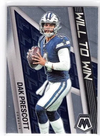 2022 Panini Mosaic WILL TO WIN #WW-9 DAK PRESCOTT Dallas Cowboys