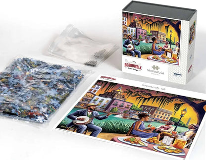 Boardwalk Puzzles Savannah, GA Jigsaw Puzzle, 1,000 Pieces