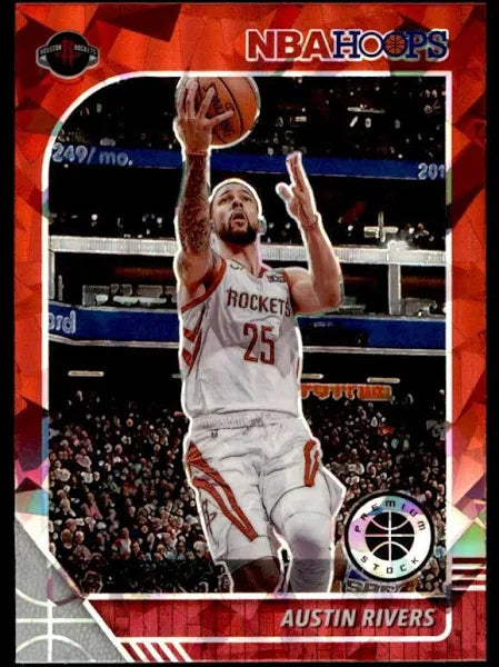 2019-20 Hoops Premium Stock Austin Rivers Red Flash Prizm #72 Houston Rockets