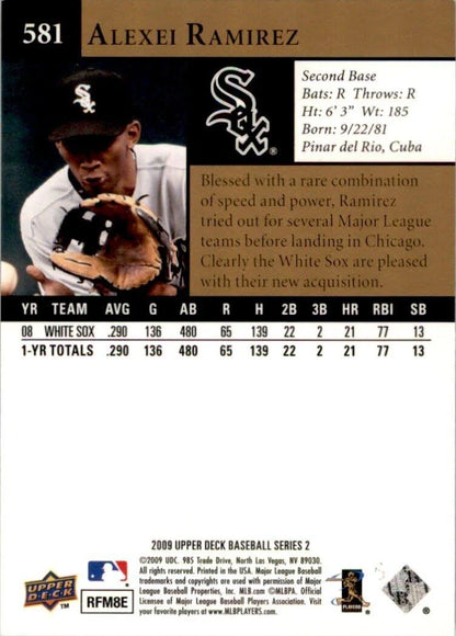 2009 Upper Deck Alexei Ramirez #581 Chicago White Sox