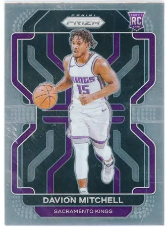 2021-22 Panini Prizm Davion Mitchell Rookies #312 Sacramento Kings