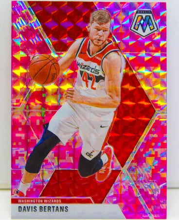 2019-20 Panini Mosaic Pink Mosaic Davis Bertans #172 Washington Wizards