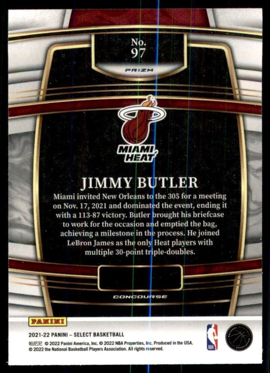 2021-22 Panini Select Jimmy Butler Blue Prizm #97 Miami Heat