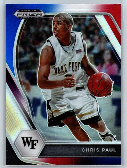 2021 Panini Prizm Chris Paul Red, White and Blue Prizms #68 Wake Forest Demon Deacons