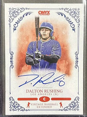2022 Onyx Vintage Extended Blue Signature  #VADR - Dalton Rushing /400 - Los Angeles Dodgers