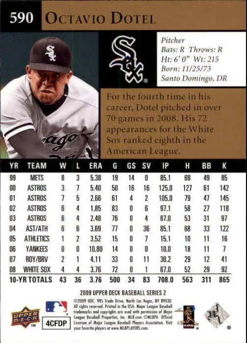 2009 Upper Deck Octavio Dotel #590 Chicago White Sox