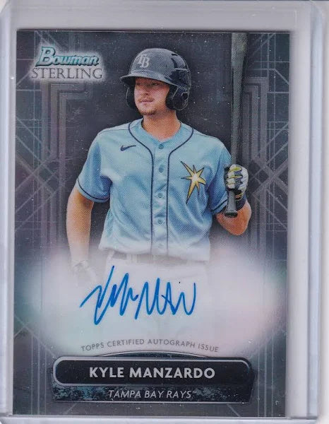 2022 Bowman Sterling Prospect Auto Kyle Manzardo #PA-KMA Tampa Bay Rays
