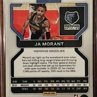 2021-22 Panini Prizm Cracked Ice Ja Morant #194 Memphis Grizzlies