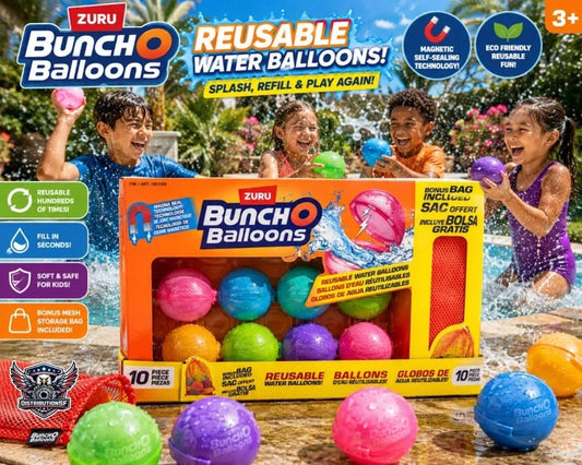 ZURU Bunch O Balloons Reusable Water Balloons, 10-Pack