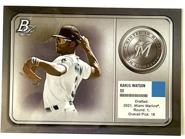 2022 Topps Bowman Platinum Minted In Merit Kahlil Watson #MM-10 Marlins