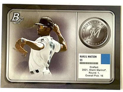 2022 Topps Bowman Platinum Minted In Merit Kahlil Watson #MM-10 Marlins