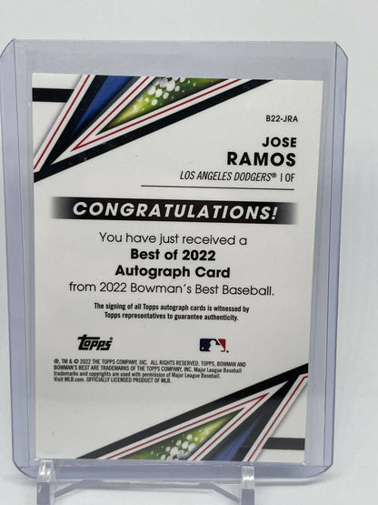 2022 Bowman's Best Auto Jose Ramos #B22-JRA Los Angeles Dodgers