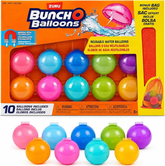 ZURU Bunch O Balloons Reusable Water Balloons, 10-Pack