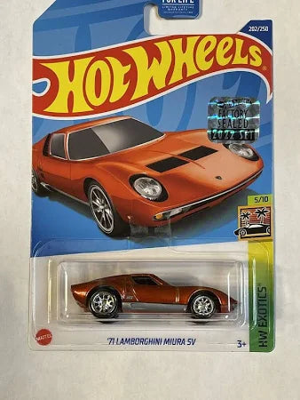 Hot Wheels Super Treasure Hunt '71 Lamborghini Miura SV HW Exotics 5/10 202/250