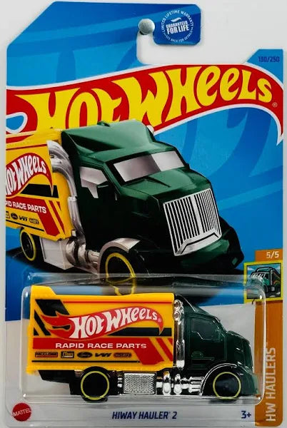 Hot Wheels Hiway Hauler 2 YELLOW HW Haulers 5/5 130/250 - walk-of-famesports