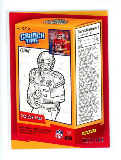 PATRICK MAHOMES CRUNCH TIME - 2022 Panini Donruss - Crunch Time #CT-2
