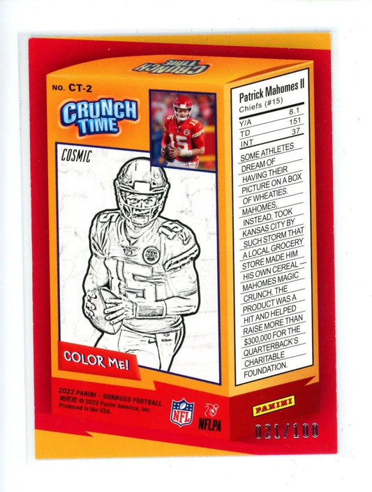 PATRICK MAHOMES CRUNCH TIME - 2022 Panini Donruss - Crunch Time #CT-2