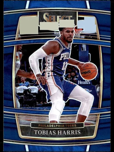 2021-22 Panini Select Tobias Harris Blue Prizm #16 Philadelphia 76ers