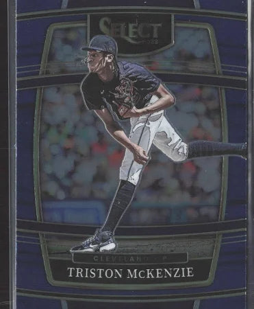 2022 Panini Select Blue Prizm Triston McKenzie #86 Cleveland Indians