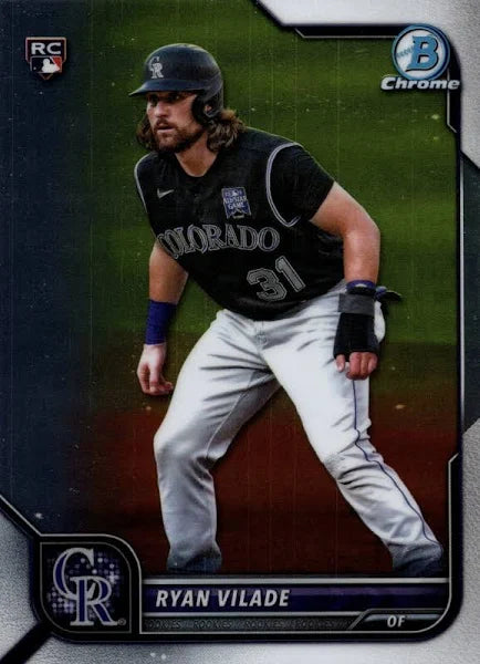 2022 Bowman Chrome Ryan Vilade RC #14 Colorado Rockies