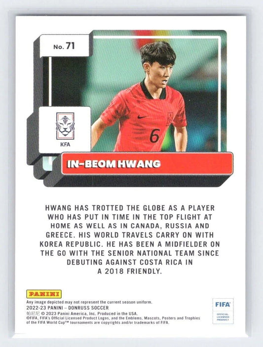 2022-23 Select Donruss FIFA In-Beom Hwang #71 Korean Republic