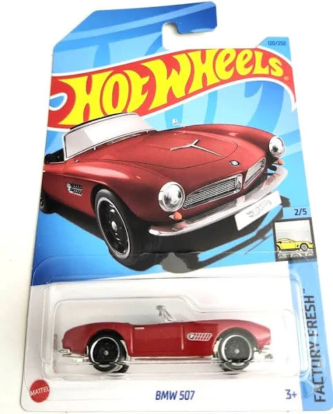 Hot Wheels BMW 507 RED Factory Fresh 2/5 120/250 - walk-of-famesports
