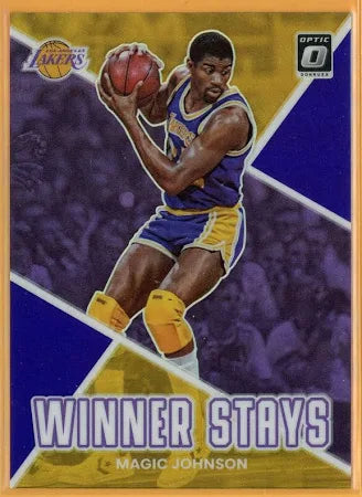 2022-23 Donruss Optic Magic Johnson Winner Stays #19 Los Angeles Lakers - walk-of-famesports