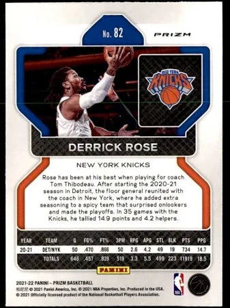 2021-22 Panini Prizm Red Wave #82 Derrick Rose