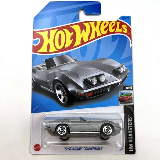 Hot Wheels '72 Stingray Convertible Silver HW Roadsters 8/10 132/250 - walk-of-famesports