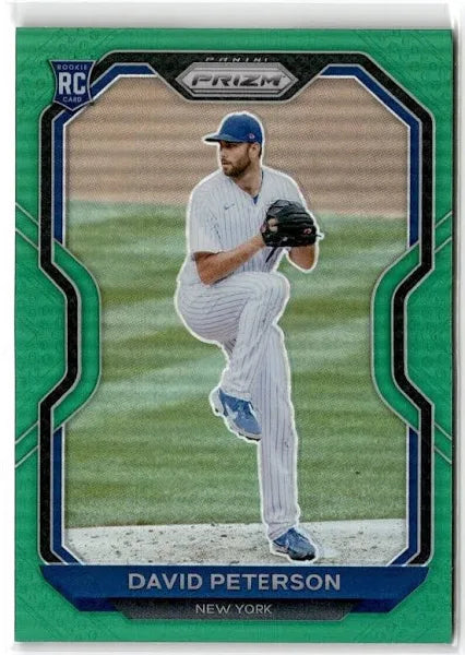 2021 Panini Prizm David Peterson Rookie Green Wave Prizm #62 New York Mets