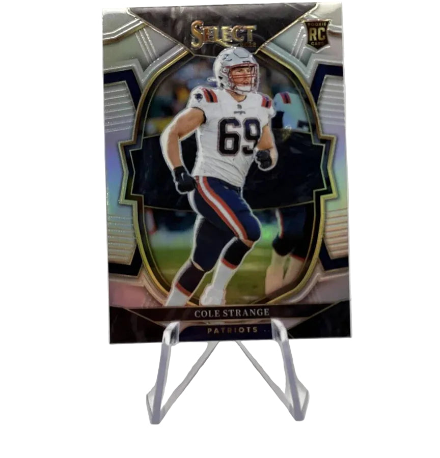 2022 Panini Select #91 Cole Strange RC Concourse Silver Prizm Patriots