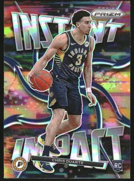 2021-22 Panini Prizm Chris Duarte Instant Impact Prizms Silver 17 Indiana Pacers