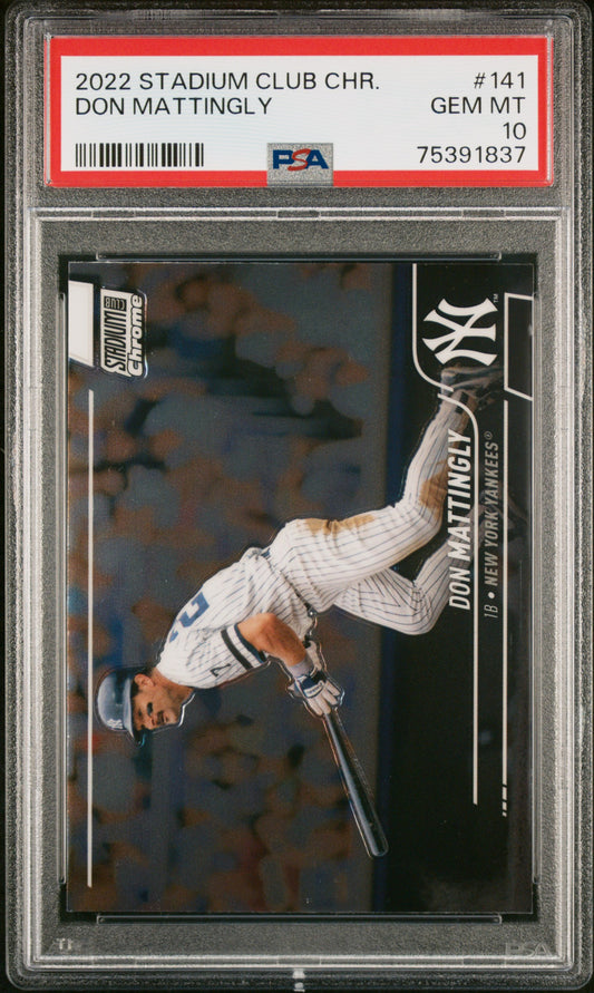 2022 Stadium Club Chrome #141 Don Mattingly PSA GEM Mint 10 - New York Yankees