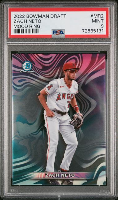 2022 Bowman Draft #MR-2 Zach Neto Mood Ring PSA 9