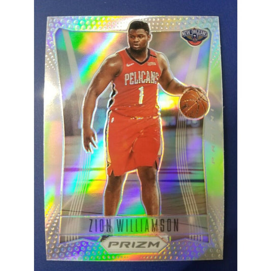 2020-21 Panini Prizm Silver Flashbacks Zion Williamson #8 New Orleans Pelicans