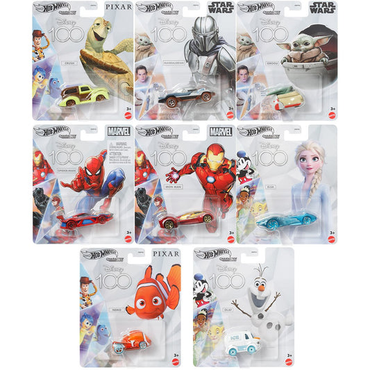 2023 Hot Wheels Disney 100th Character Car - Assorted