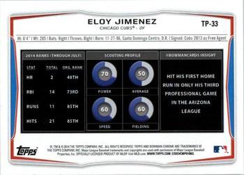 2014 Bowman Draft Top Prospects Eloy Jimenez FBC TP-33 Chicago Cubs