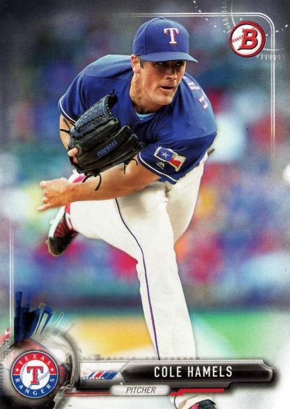 2017 Bowman Cole Hamels  # 7 Texas Rangers