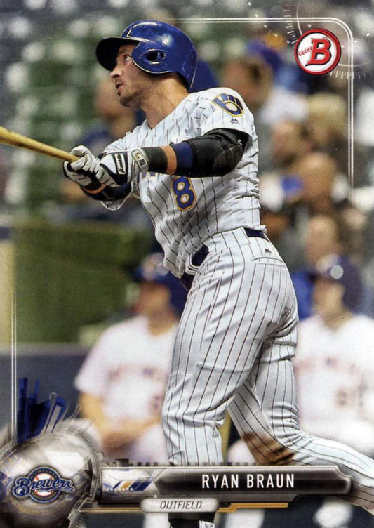 2017 Bowman Ryan Braun  # 11 Milwaukee Brewers