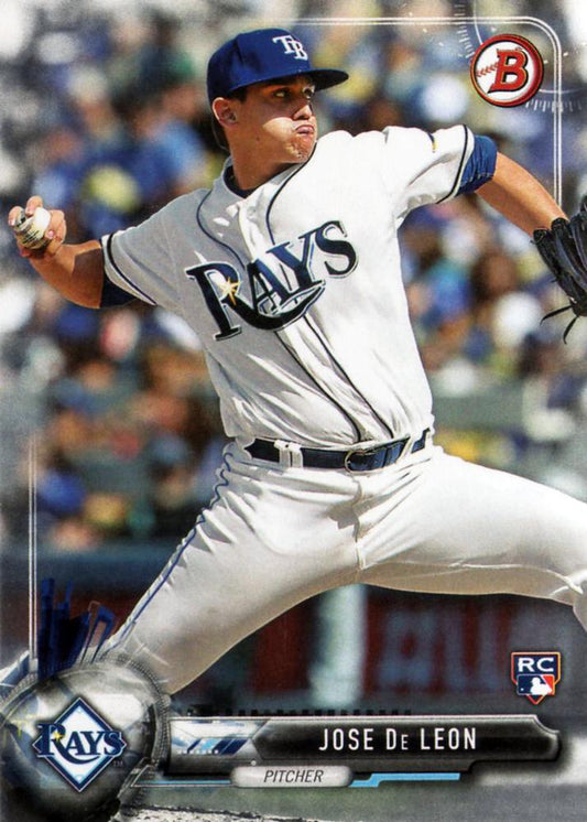 2017 Bowman Jose De LeonÂ  RC # 42 Tampa Bay Rays
