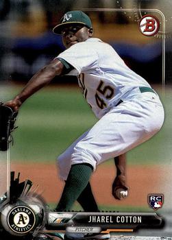 2017 Bowman Jharel CottonÂ  RC # 89 Oakland Athletics