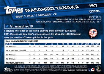 2017 Topps Chrome Masahiro Tanaka 157 New York Yankees