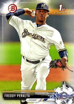 2017 Bowman Prospects Freddy PeraltaÂ  FBC BP22 Milwaukee Brewers