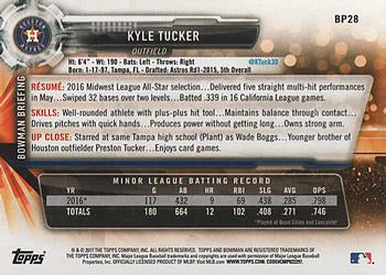 2017 Bowman Prospects Kyle Tucker  BP28 Houston Astros