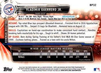 2017 Bowman Prospects Vladimir Guerrero Jr.  BP32 Toronto Blue Jays