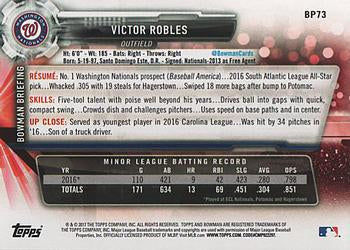 2017 Bowman Prospects Victor Robles  BP73 Washington Nationals