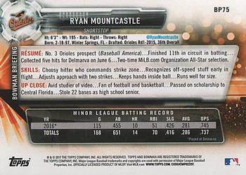 2017 Bowman Prospects Ryan Mountcastle  BP75 Baltimore Orioles