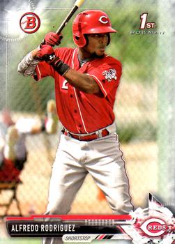 2017 Bowman Prospects Alfredo RodriguezÂ  FBC BP94 Cincinnati Reds